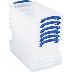 Really Useful Box opbergdoos 5,5 l, nestbaar, transparant