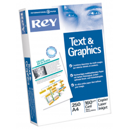 Rey Text and Graphics presentatiepapier ft A4, 160 g, pak van 250 vel