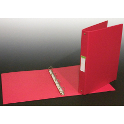 Ringmap voor ft A4, 4 ringen van 25 mm, uit PVC, rood
