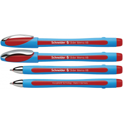 Schneider balpen Slider Memo, extra breed, rood