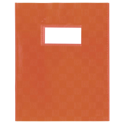 Schriftomslag, ft 16,5 x 21 cm, uit plastiek van 120 micron, oranje