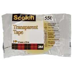 Scotch transparante tape 550 ft 15 mm x 33 m