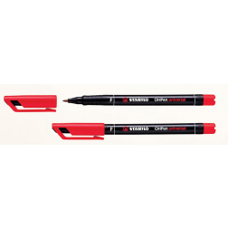 STABILO OHPen universal, OHP-marker, permanent, fijn 0,7 mm, rood