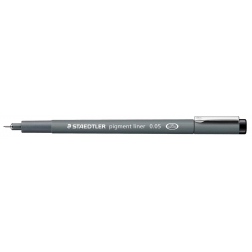 Staedtler pigment liner fineliner, ronde punt, schrijfbreedte 0,05 mm, zwart