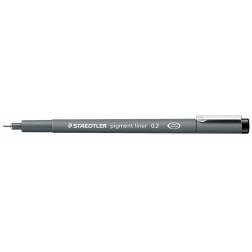 Staedtler pigment liner fineliner, ronde punt, schrijfbreedte 0,2 mm, zwart