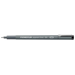 Staedtler pigment liner fineliner, ronde punt, schrijfbreedte 0,4 mm, zwart