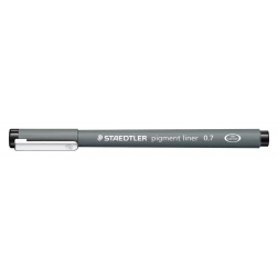 Staedtler pigment liner fineliner, ronde punt, schrijfbreedte 0,7 mm, zwart