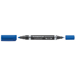 Staedtler Lumocolor Duo 348, permanent marker, blauw