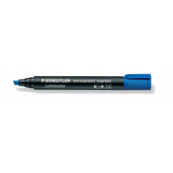 Staedtler Lumocolor 350, permanent marker, schuine punt, 2 - 5 mm, blauw