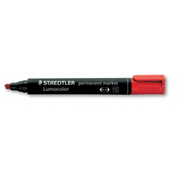 Staedtler Lumocolor 350, permanent marker, schuine punt, 2 - 5 mm, rood