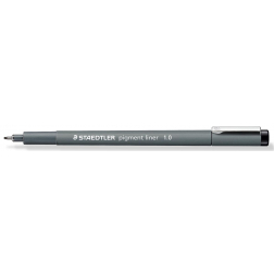 Staedtler pigment liner fineliner, ronde punt, schrijfbreedte 1,0 mm zwart