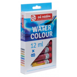 Talens Art Creation aquarelverf tube van 12 ml, set van 8 tubes in geassorteerde kleuren