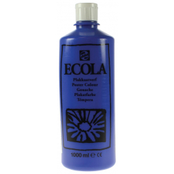 Talens Ecola plakkaatverf flacon van 1000 ml, donkerblauw