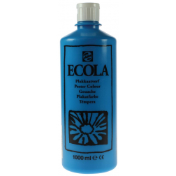 Talens Ecola plakkaatverf flacon van 1000 ml, lichtblauw