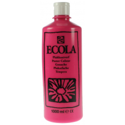 Talens Ecola plakkaatverf flacon van 1000 ml, tyrisch roze (magenta)