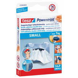 tesa Powerstrips SMALL, draagkracht 1 kg, blister van 14 stuks