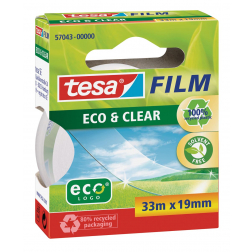 Tesafilm eco&clear ecoLogo, ft 19 mm x 33 m