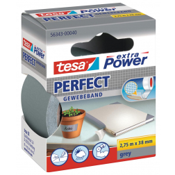 Tesa extra Power Perfect, ft 38 mm x 2,75 m, grijs