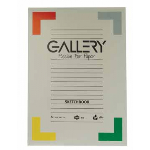 Gallery schetsblok, ft 21 x 29,7 cm (A4), 180 g/m², blok van 50 vel