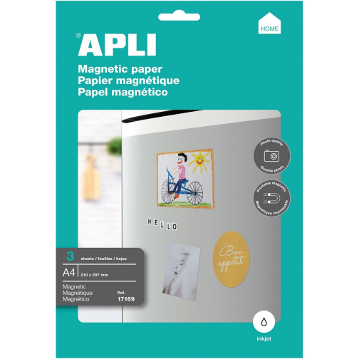 Apli magnetisch papier, pak van 3 vellen