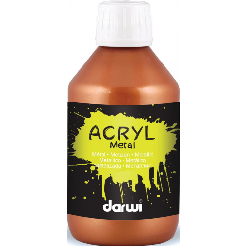 Darwi acrylverf Metal effect, flacon van 250 ml, brons