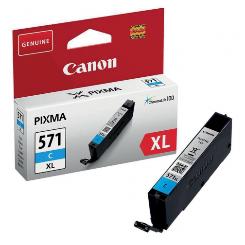 Canon inktcartridge CLI-571XL, 375 foto's, OEM 0332C001, cyaan