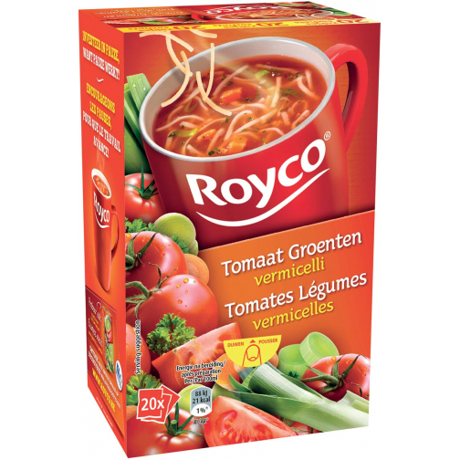 Royco Minute Soup tomaat groenten vermicelli, pak van 20 zakjes