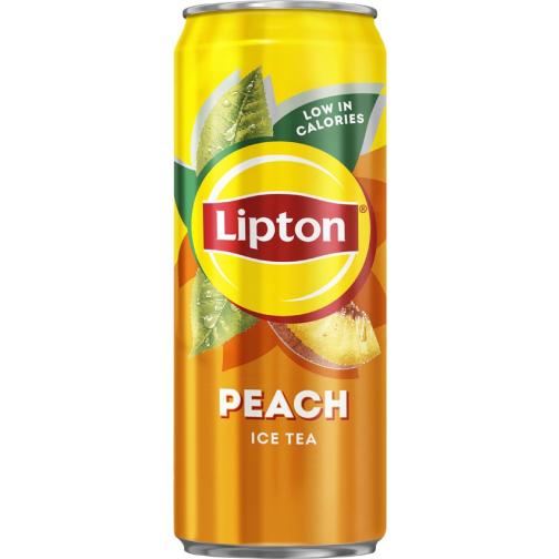 Lipton Ice Tea Peach frisdrank, niet bruisend, sleek blik van 33 cl, pak van 24 stuks