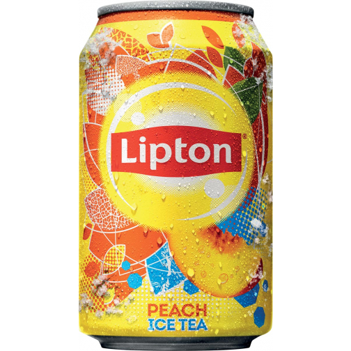 Lipton Ice Tea Peach frisdrank, niet bruisend, blik van 33 cl, pak van 24 stuks