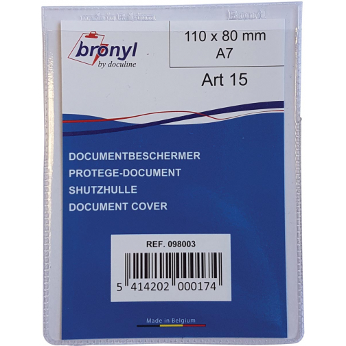 Bronyl U-mapje uit transparante PVC van 180 micron, ft A7