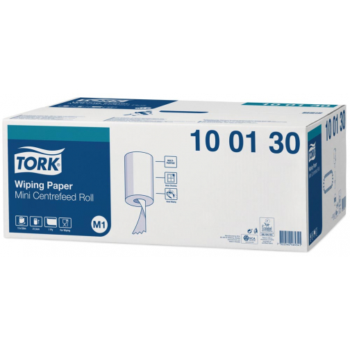 Tork poetspapier Mini Centerfeed, 1-laags, systeem M1, pak van 11 rollen