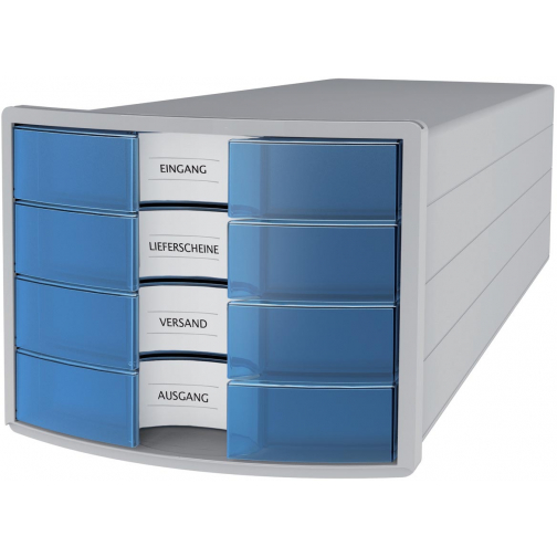 Han ladenblok Impuls, gesloten laden, translucent-blauw