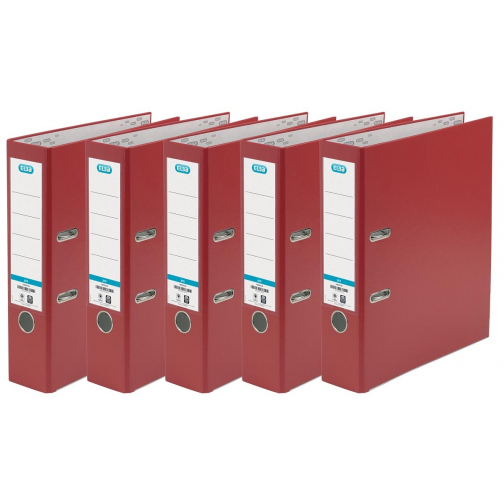 Elba ordner Smart Pro, rug van 8 cm, pak van 5 stuks, rood