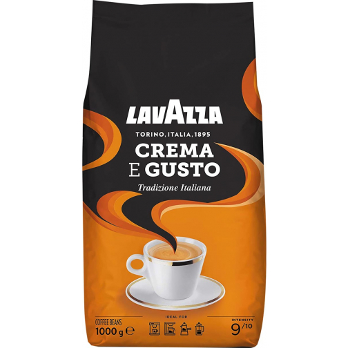 Lavazza koffiebonen cafe crema e gusto classic, zak van 1 kg