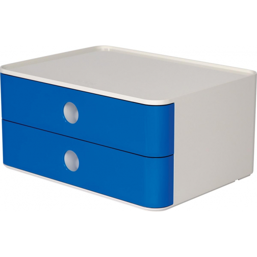 Han ladenblok Allison, smart-box met 2 laden, wit/blauw