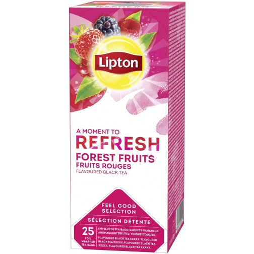 Lipton thee Feel Good Selection, Zwarte thee bosvruchten, doos van 25 zakjes