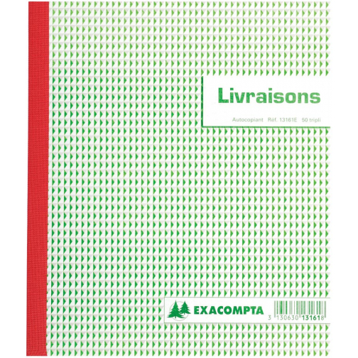 Exacompta leveringen, ft 21 x 18 cm, tripli (50 x 3 vel), Franstalig