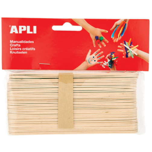 Apli jumbo houten sticks, blister met 40 stuks