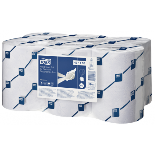 Handdoekrol Tork H13 advanced voor sensorsystemen 2-laags 143m wit 471110