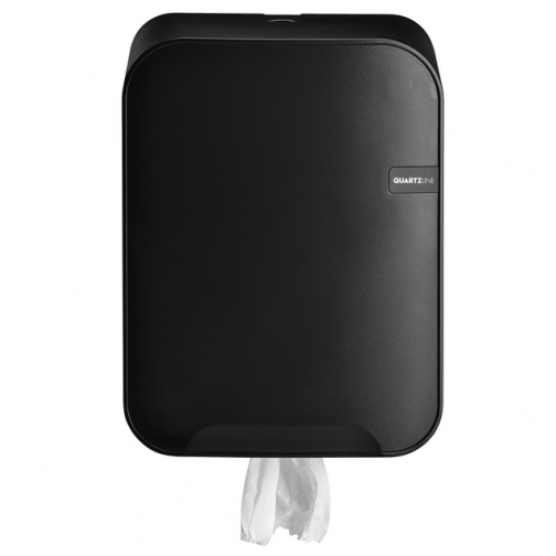 Poetspapierdispenser QuartzLine Q16 zwart 441154