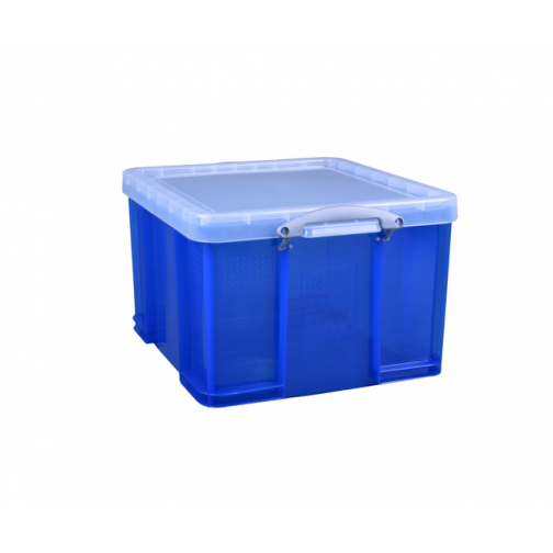 Opbergbox Really Useful 42 liter 520x440x310 mm transparant blauw