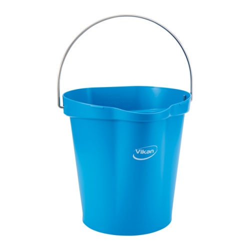 Emmer Vikan met schenktuit en maat 12l blauw