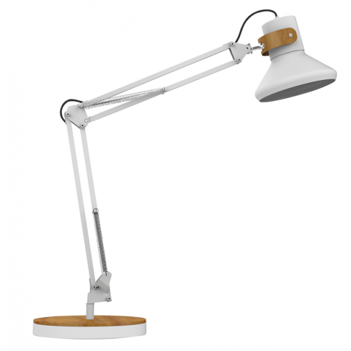 Bureaulamp Unilux Baya LED bamboe wit