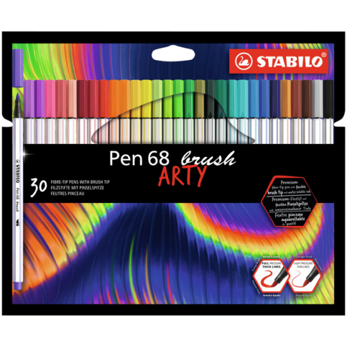 Brushstift STABILO Pen 568 Arty etui ÃÂ  30 kleuren