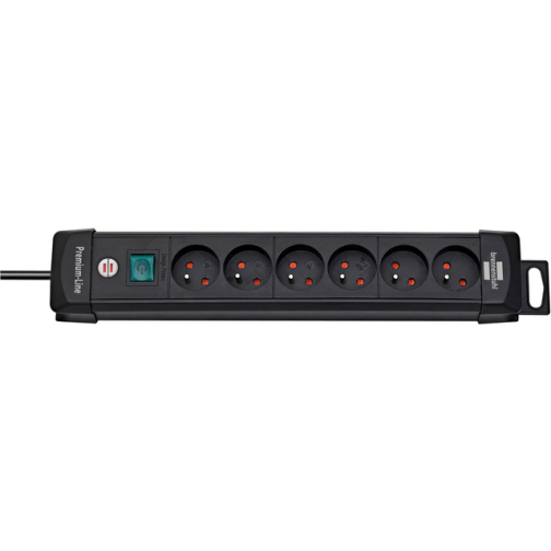 Stekkerdoos Brennenstuhl Premium 6vdg kabel H05VV-F 3G1.5 3m zw FR/BE