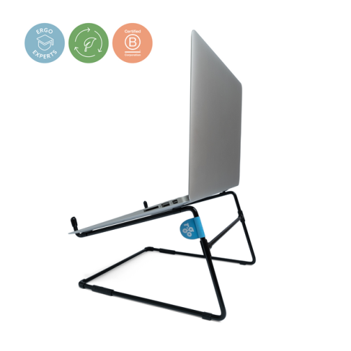 Laptopstandaard R-Go Steel Office Zwart