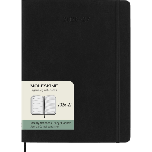 Agenda 2027 Moleskine 18M Planner Weekly 7dagen/1pagina xl sc black