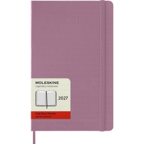 Agenda 2027 Moleskine 12M Planner Daily 1dag/1pagina large hc majestic pink