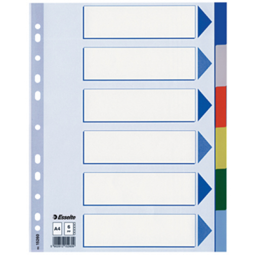 Esselte tabbladen 6 tabs