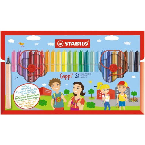 STABILO Cappi viltstift, etui van 24 stuks